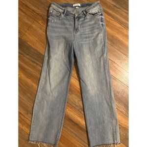 Judy Blue Size 15 Light Wash Straight Leg Jeans Stretch LNC